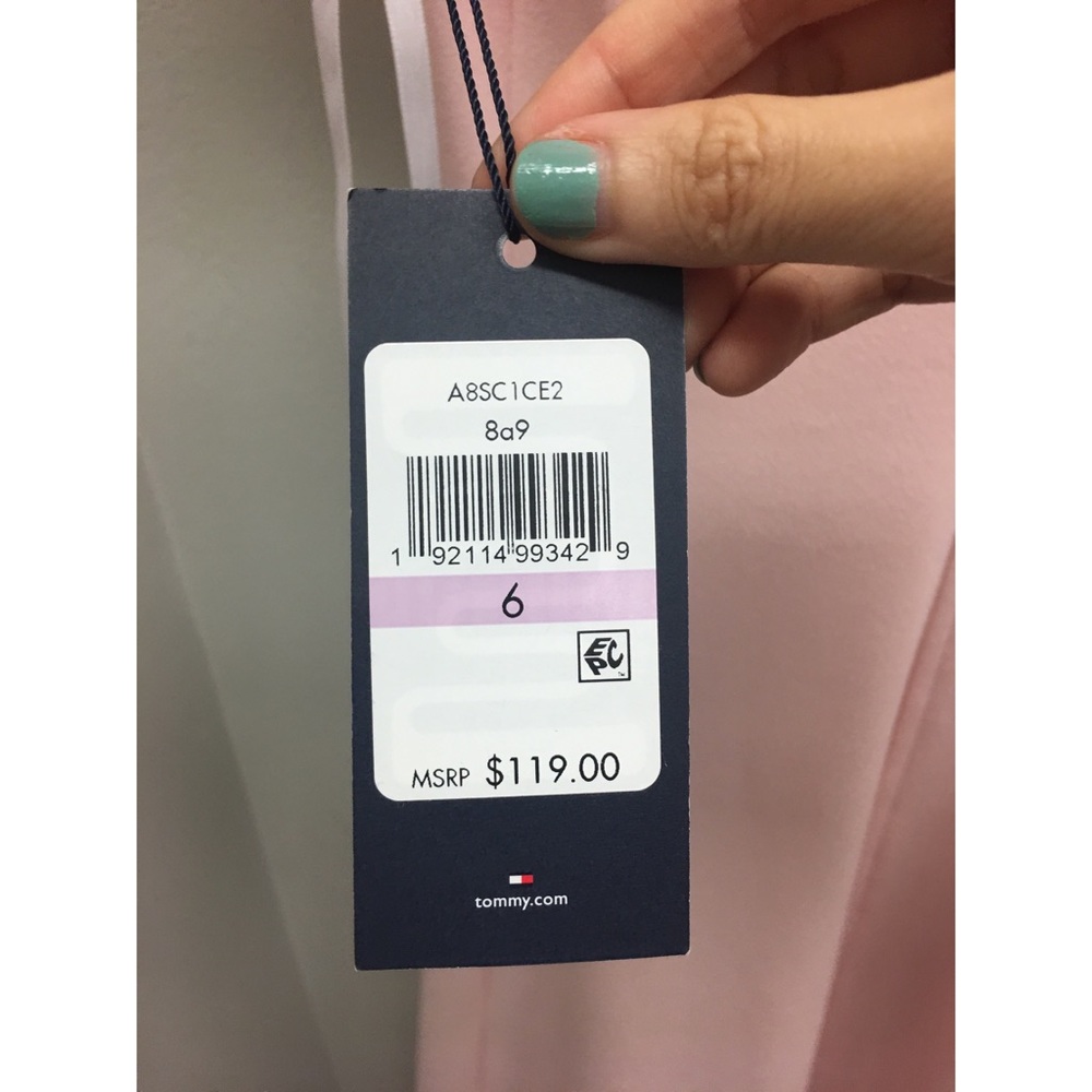SOLD Tommy Hilfiger Flutter-Sleeve Fit&Flare Dress - Picture 7 of 7